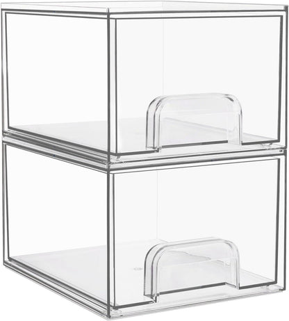 Schubladen Organizer Set Transparent inkl. Rutschfeste Matte