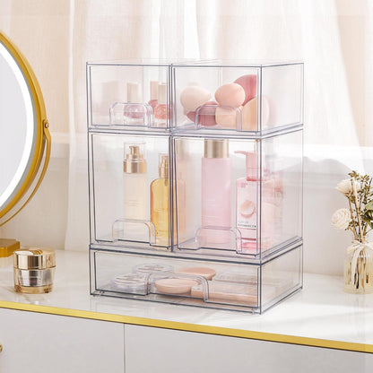 Schubladen Organizer 2 Stück Transparent Badezimmer Schminktisch Unter