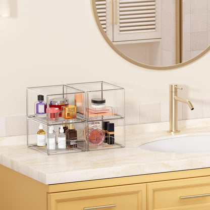 Schubladen Organizer 2 Stück Transparent Badezimmer Schminktisch Unter