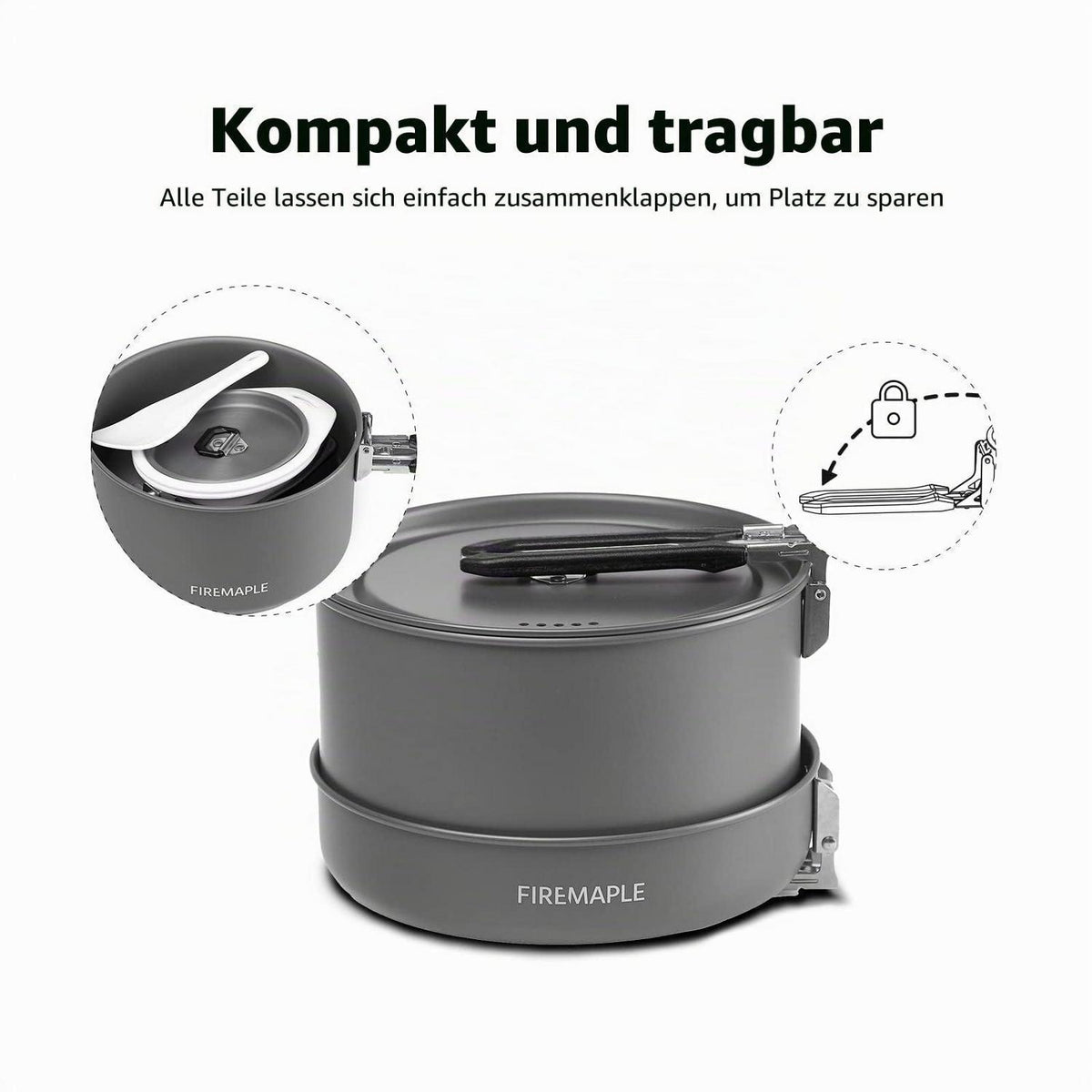 Camping Kochset 12-teilig – Leicht & Robust für 3-4 Personen