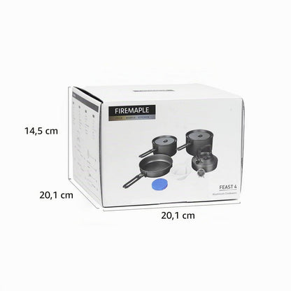 Camping Kochset 12-teilig – Leicht & Robust für 3-4 Personen