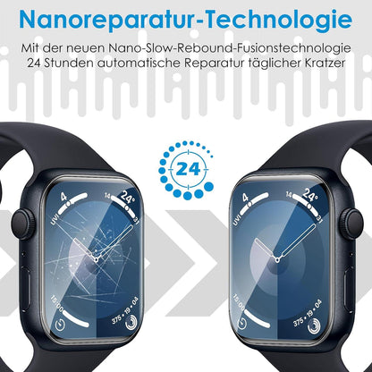 Apple Watch Series 9/8/7 45 mm Schutzfolie 8er Pack Transparent