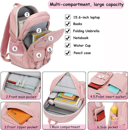 Makukke Damen Rucksack - Schulrucksack Mädchen Cute Anime Bookbag Teenager9594