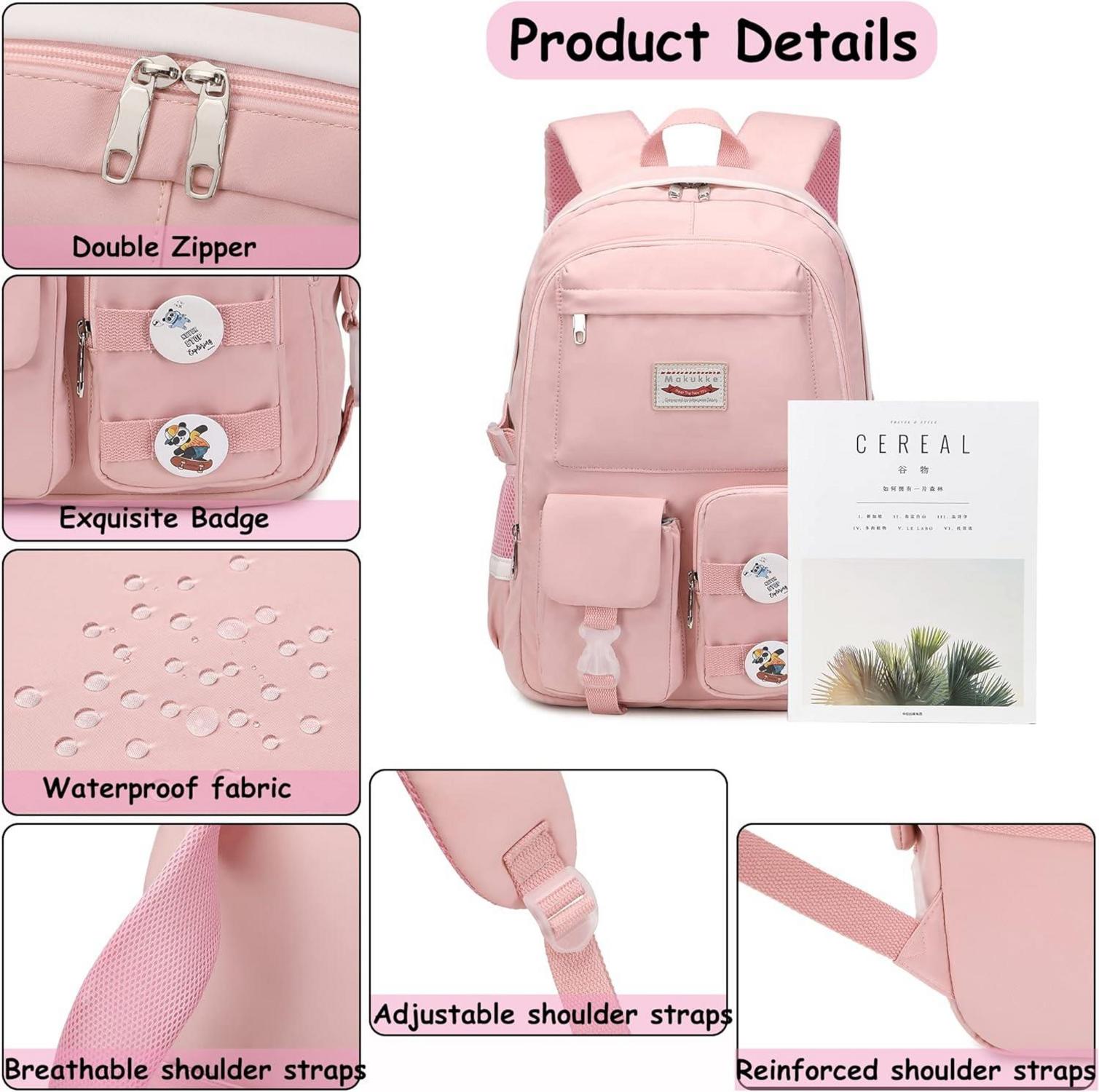 Rucksack Damen Schulrucksack Mädchen Teenager Anime Bookbag Cute