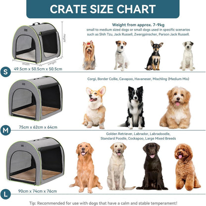 Faltbare Hundebox mittel – Bequem & gemütlich mit Kissen