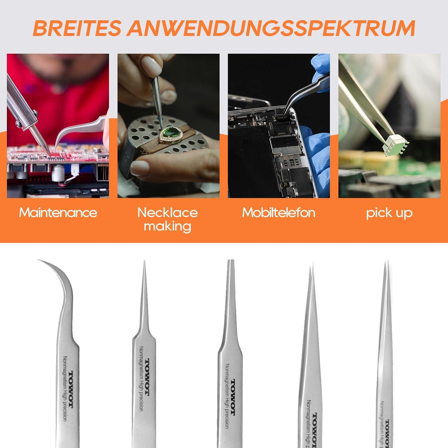 Präzisionspinzette Spitze Edelstahl Handwerk Elektronik Löten Experimente