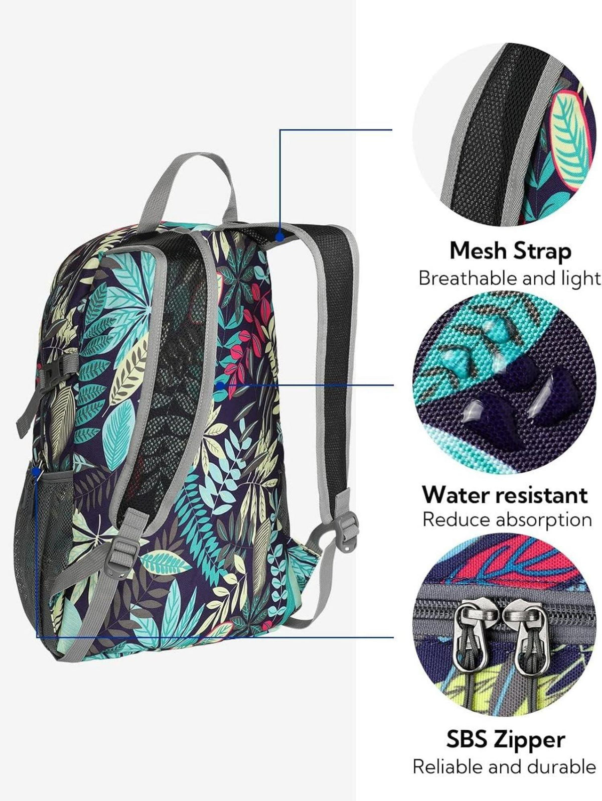 Ultraleichter 20L Faltbarer Trekkingrucksack Outdoor Sport Backpack