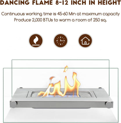 Bio Ethanol Tischkamin Tischfeuer mit Löschhilfe und Trichter