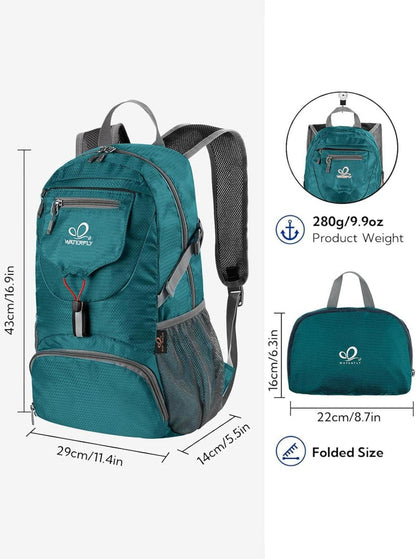 Ultraleichter Faltbarer 20L Outdoor Rucksack mit Fronttasche