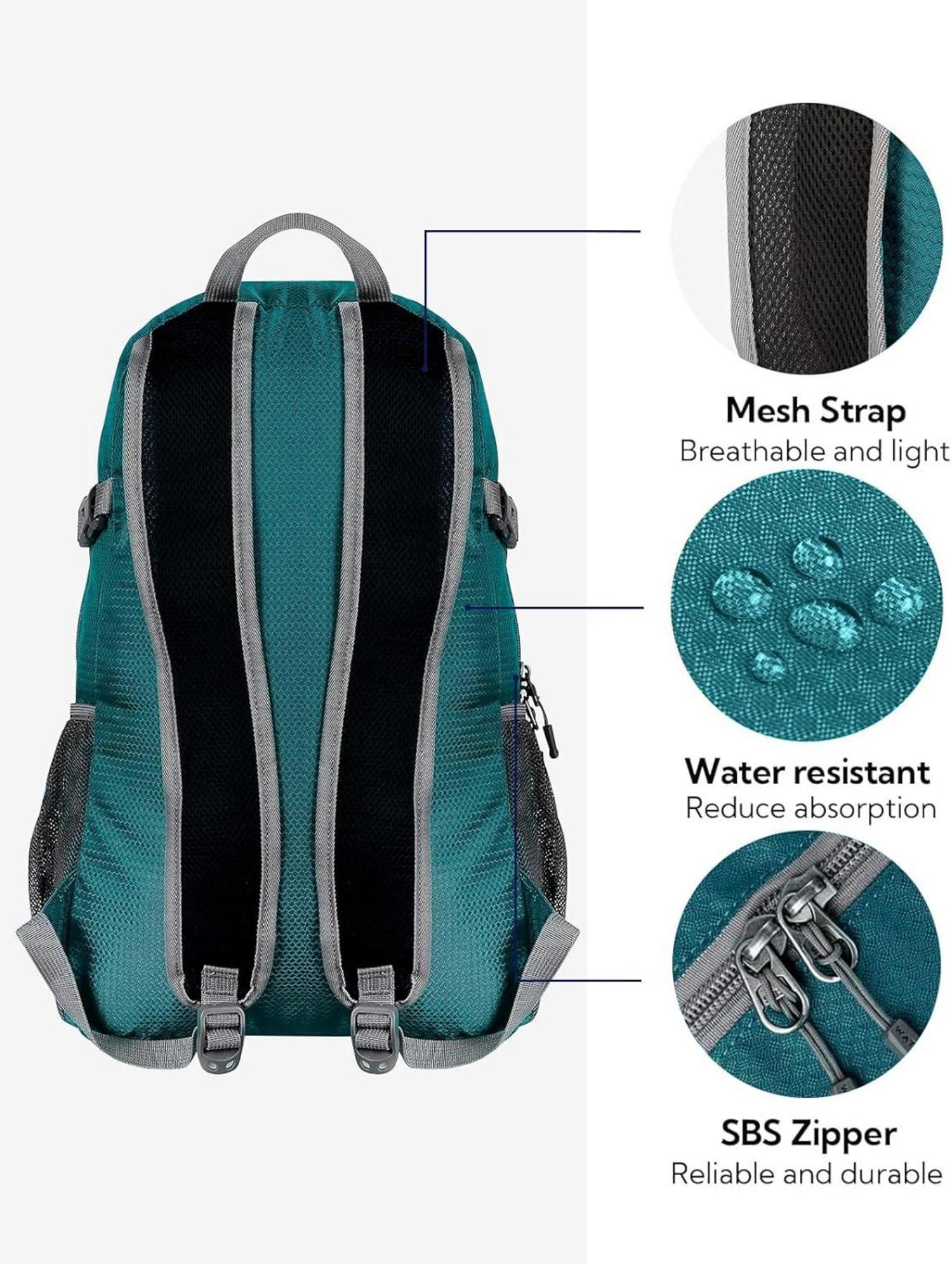 Ultraleicht Faltbarer Rucksack 20L Wanderrucksack Tagesrucksack Grün