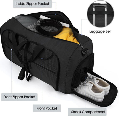 Lubardy Große Faltbare Reisetasche 65L/80L/100L mit