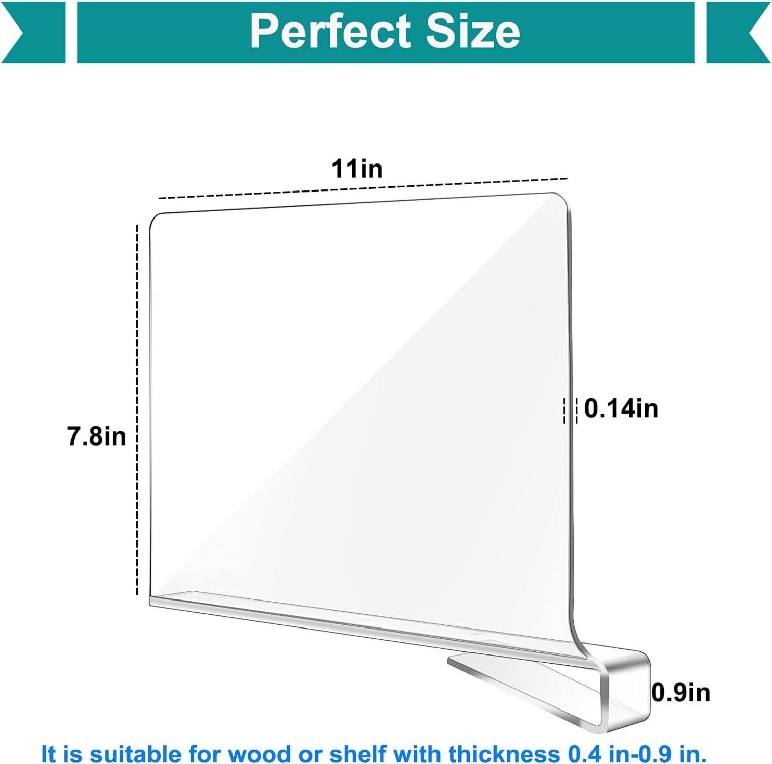 Transparente Acryl Regalteiler 4er Set Verstellbarer