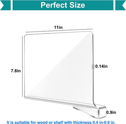 Transparente Acryl Regalteiler 4er Set Verstellbarer
