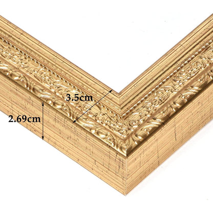 Goldener Vintage Bilderrahmen 10x15 cm 2er Set mit Echtglas