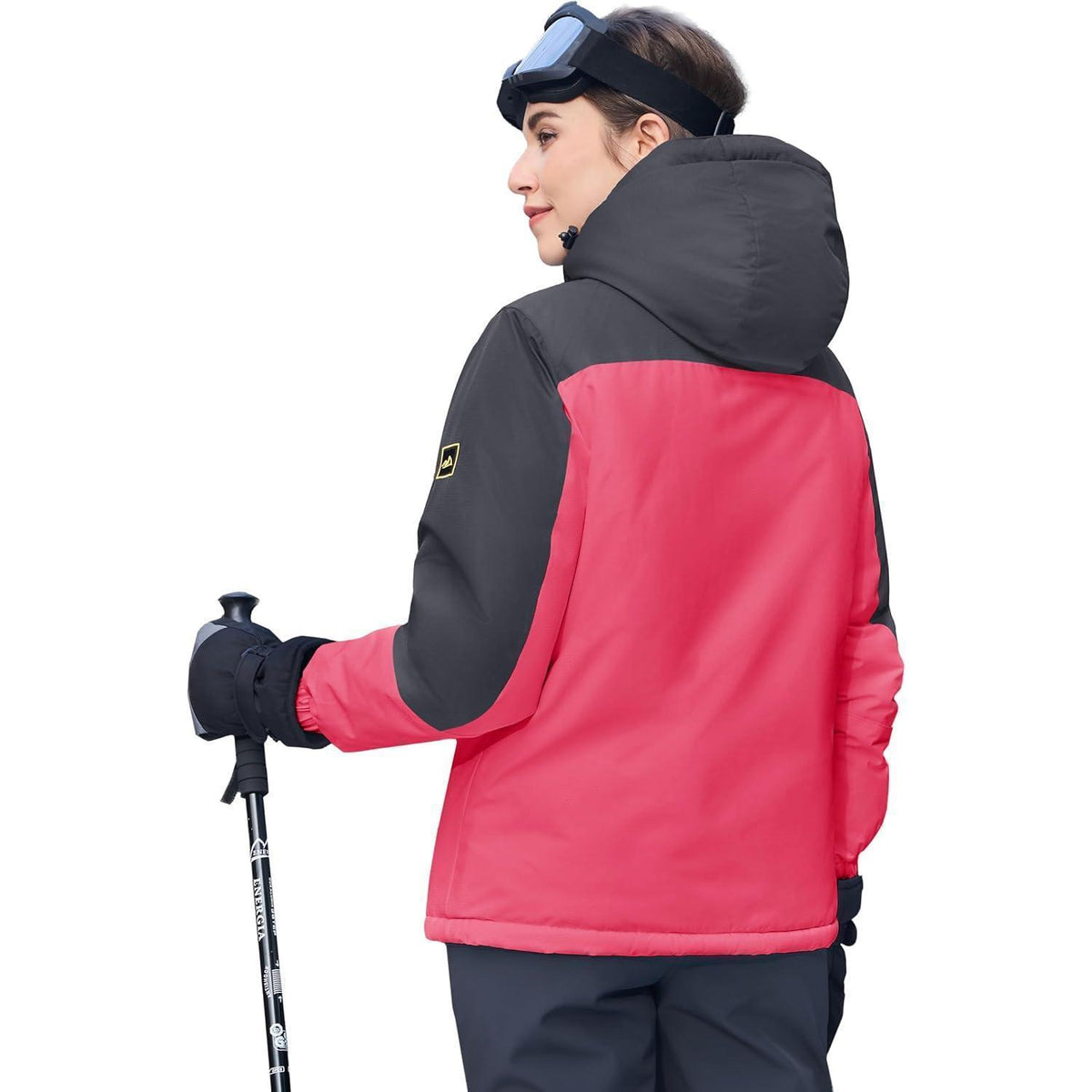 Damen Winterjacke mit Fleece, wasserdicht, Rosa, Gr. XL
