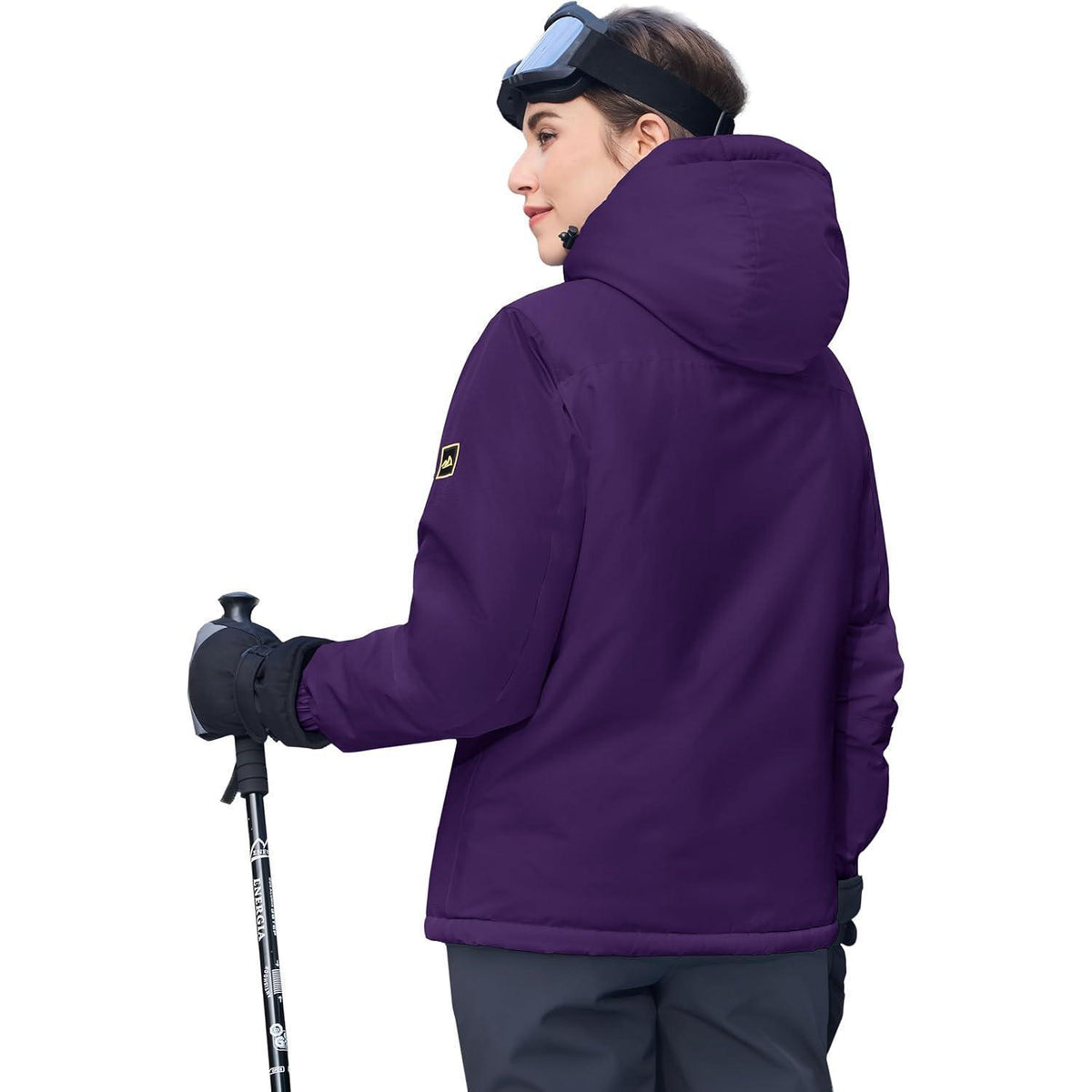 Damen Winterjacke mit Fleece – Wasserdicht & Winddicht – Dunkelviolett