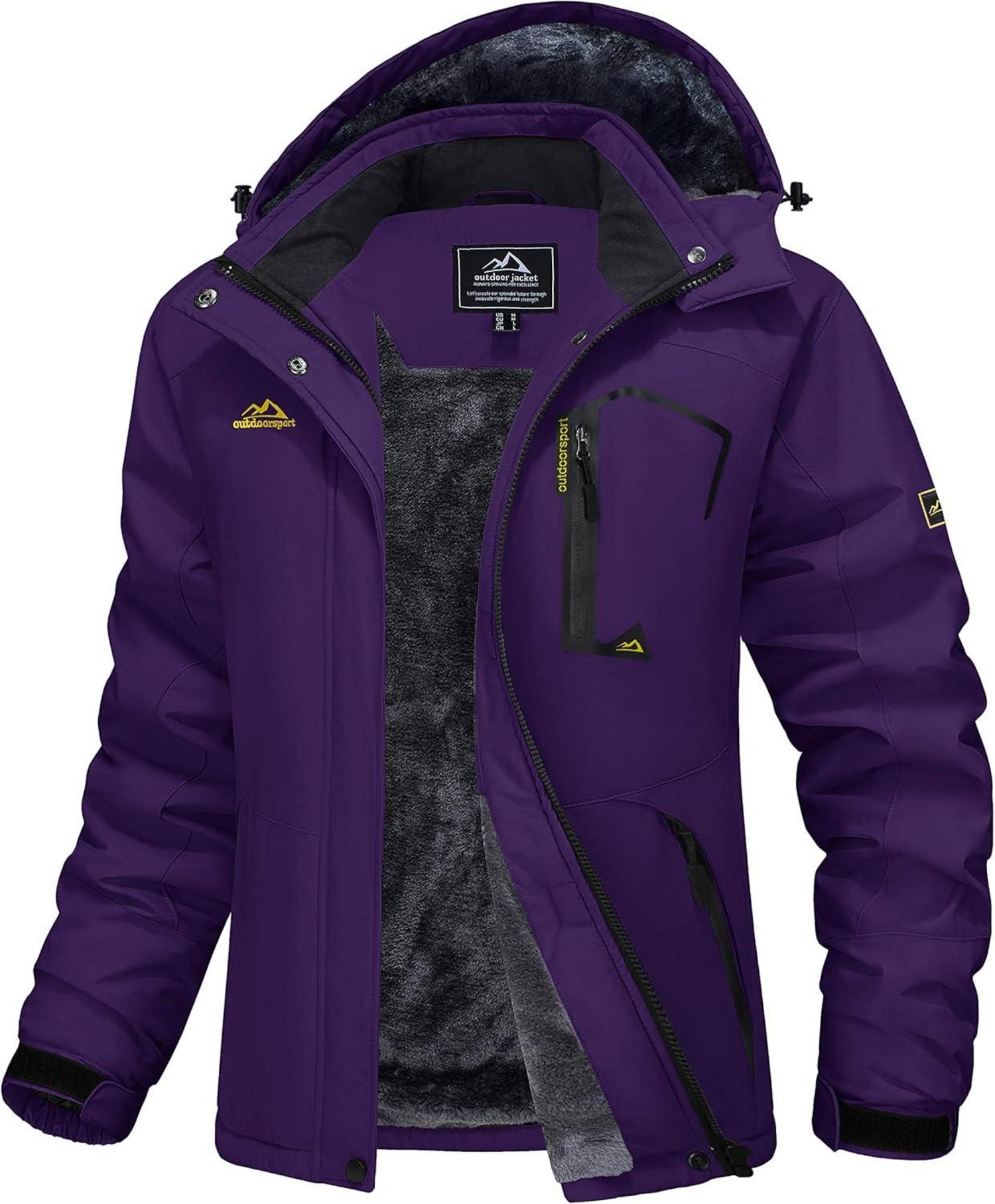 Winterjacke Damen Softshell Funktionsjacke Outdoor Ski Fleece