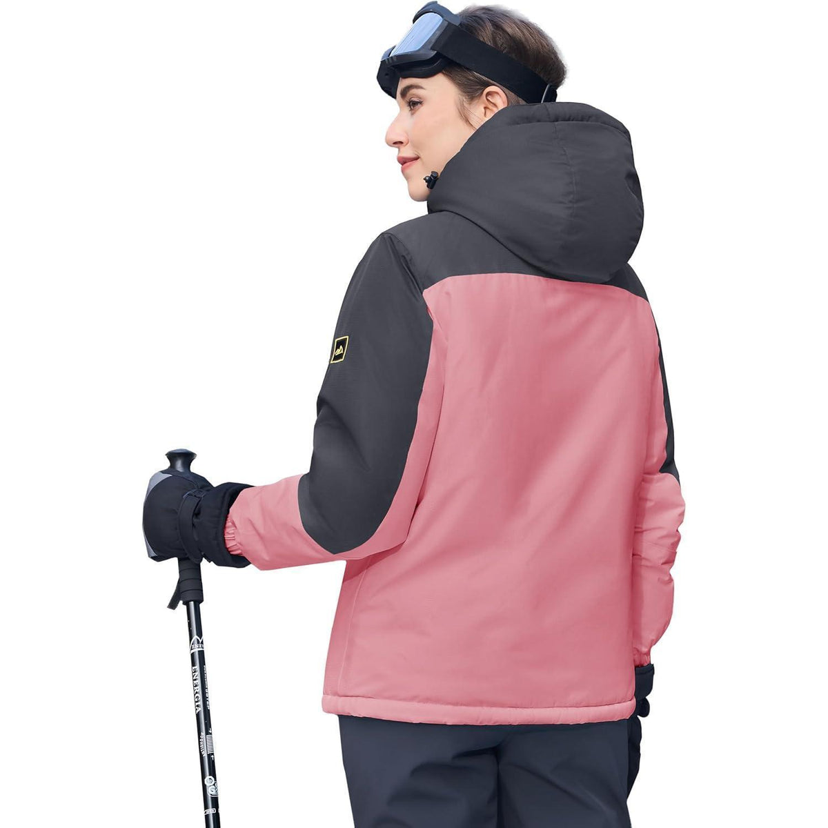 Damen Winterjacke mit Fleece, wasserdicht, Rosig S