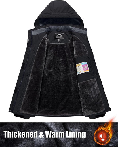 Winterjacke Damen Softshell Ski Outdoor Fleece gefüttert