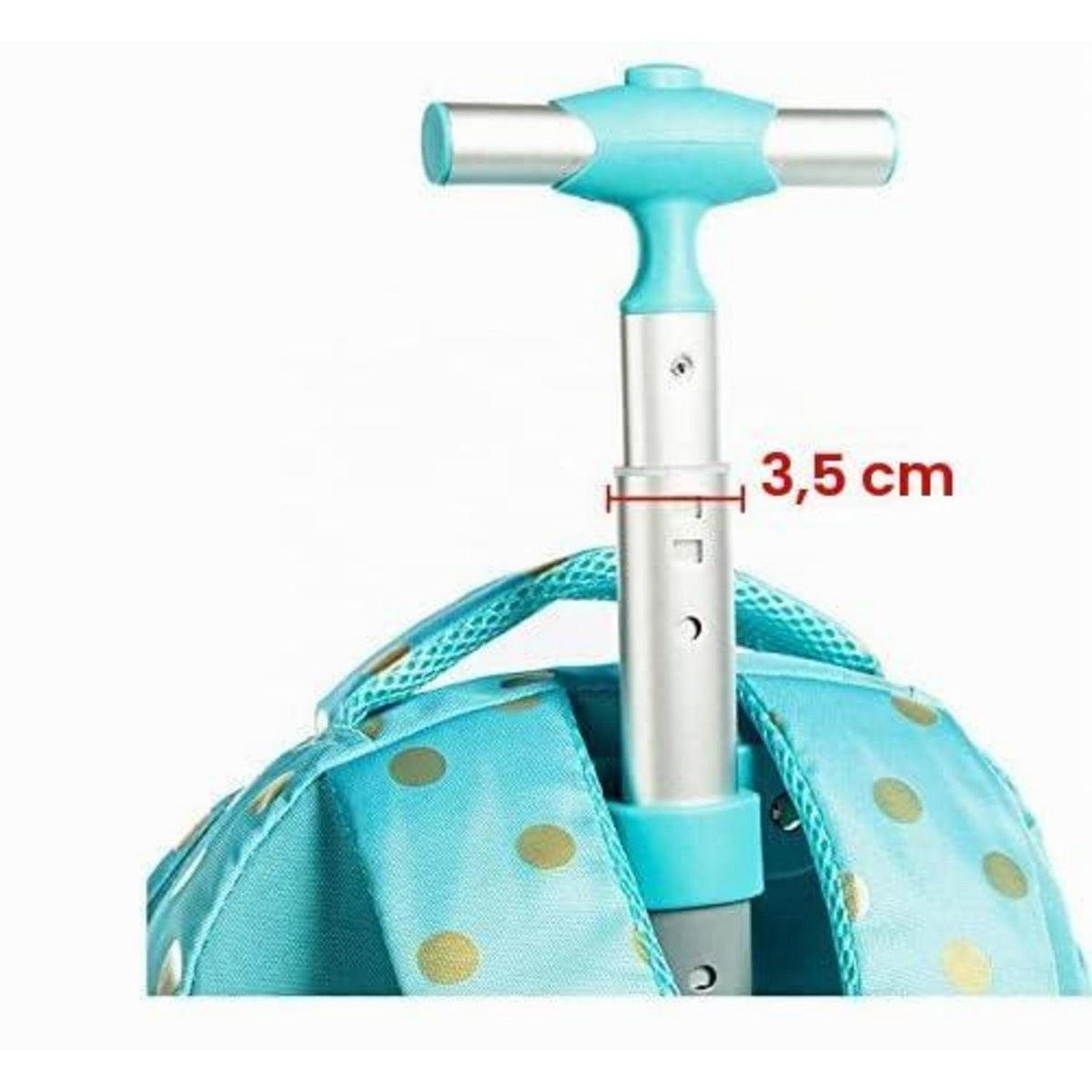 Schultrolley für Mädchen mit Rollen & Federmäppchen