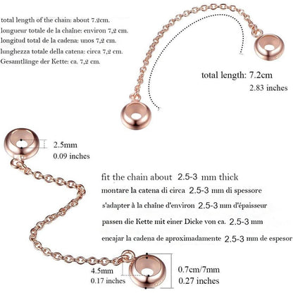 Sterling Silber Charm Stopper für Armbänder Rosegold