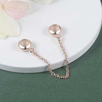 Sterling Silber Charm Stopper für Armbänder Rosegold