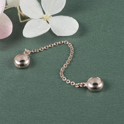 Sterling Silber Charm Stopper für Armbänder Rosegold