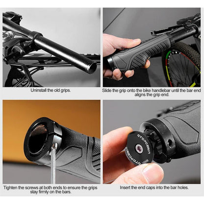 Fahrradgriffe Ergonomisch Rot/Schwarz 130mm