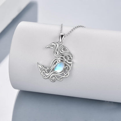925 Sterling Silver Moon Pendant Necklace Jewelry for Women