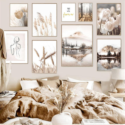 Premium Poster Set - 3er Vintage Bilder Set für Wohnzimmer