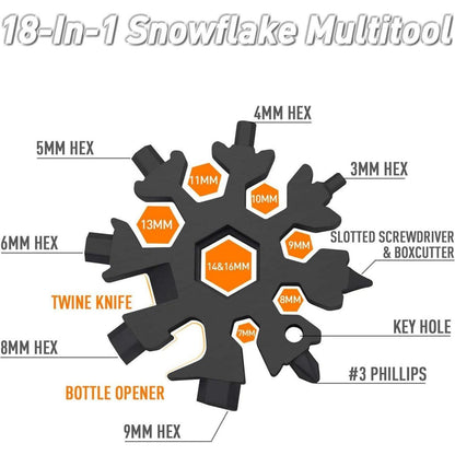 Multitool Schneeflocke 18-in-1 Männer Weihnachtsgeschenke
