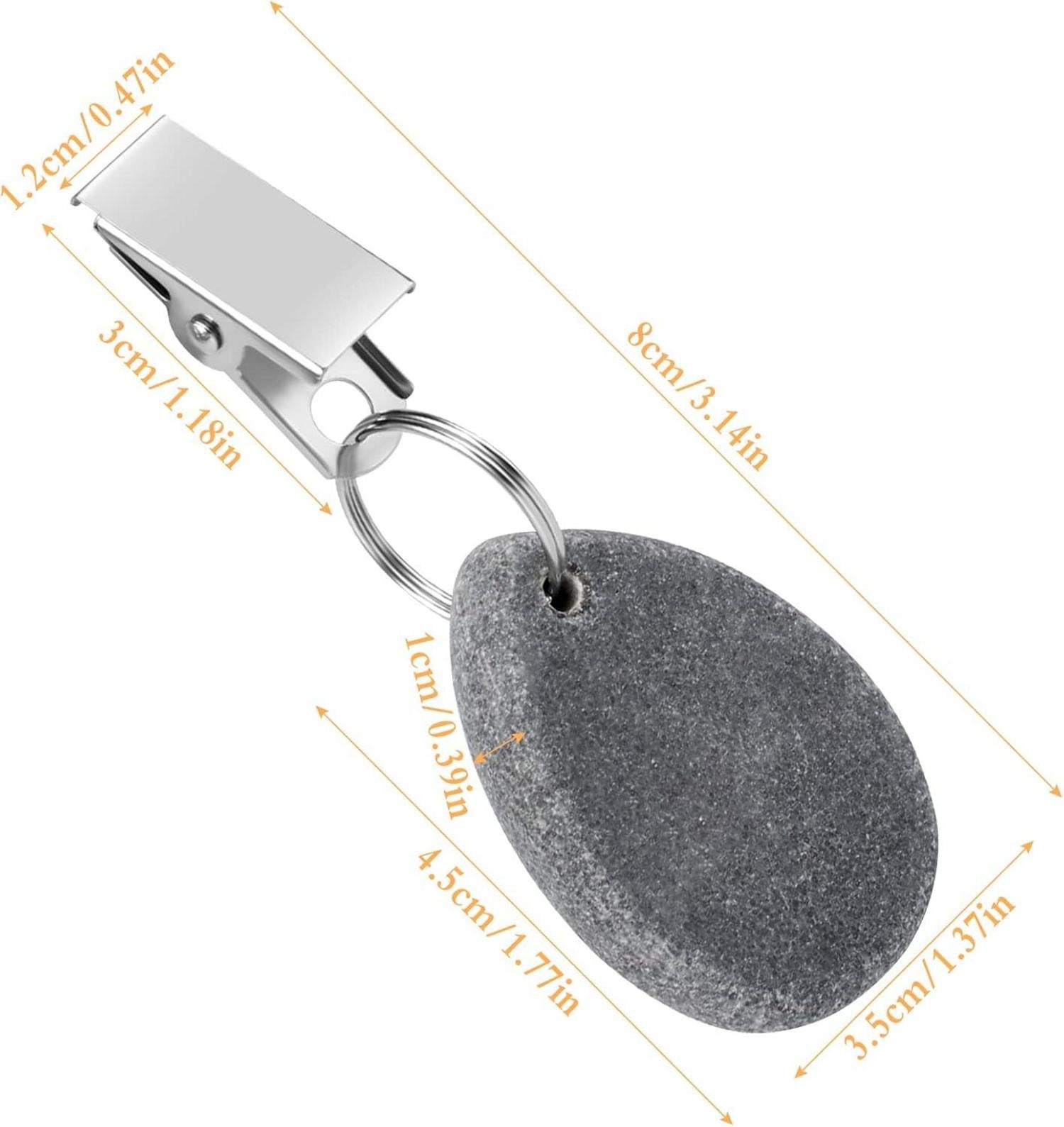Tischdeckenbeschwerer Stein Klammer Marmoroptik 30-34g