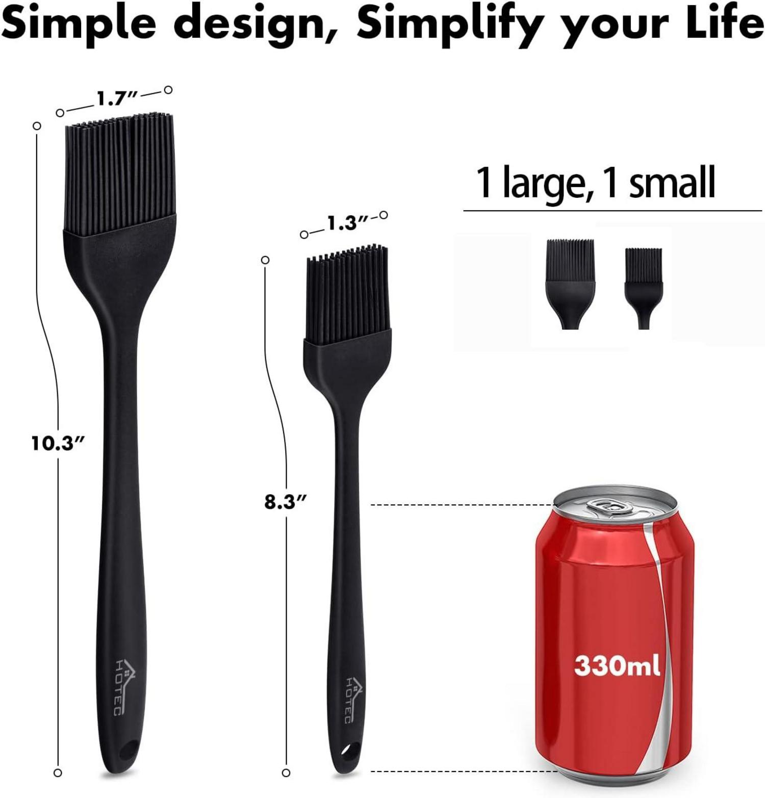Silikon Backpinsel Set 6-teilig für Grillen Backen Kochen
