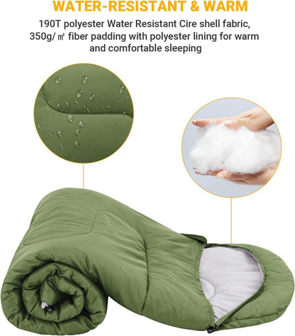 KingCamp Schlafsack Winter Outdoor Deckenschlafsack Tragbar Leicht Camping Trekking 1.9 KG