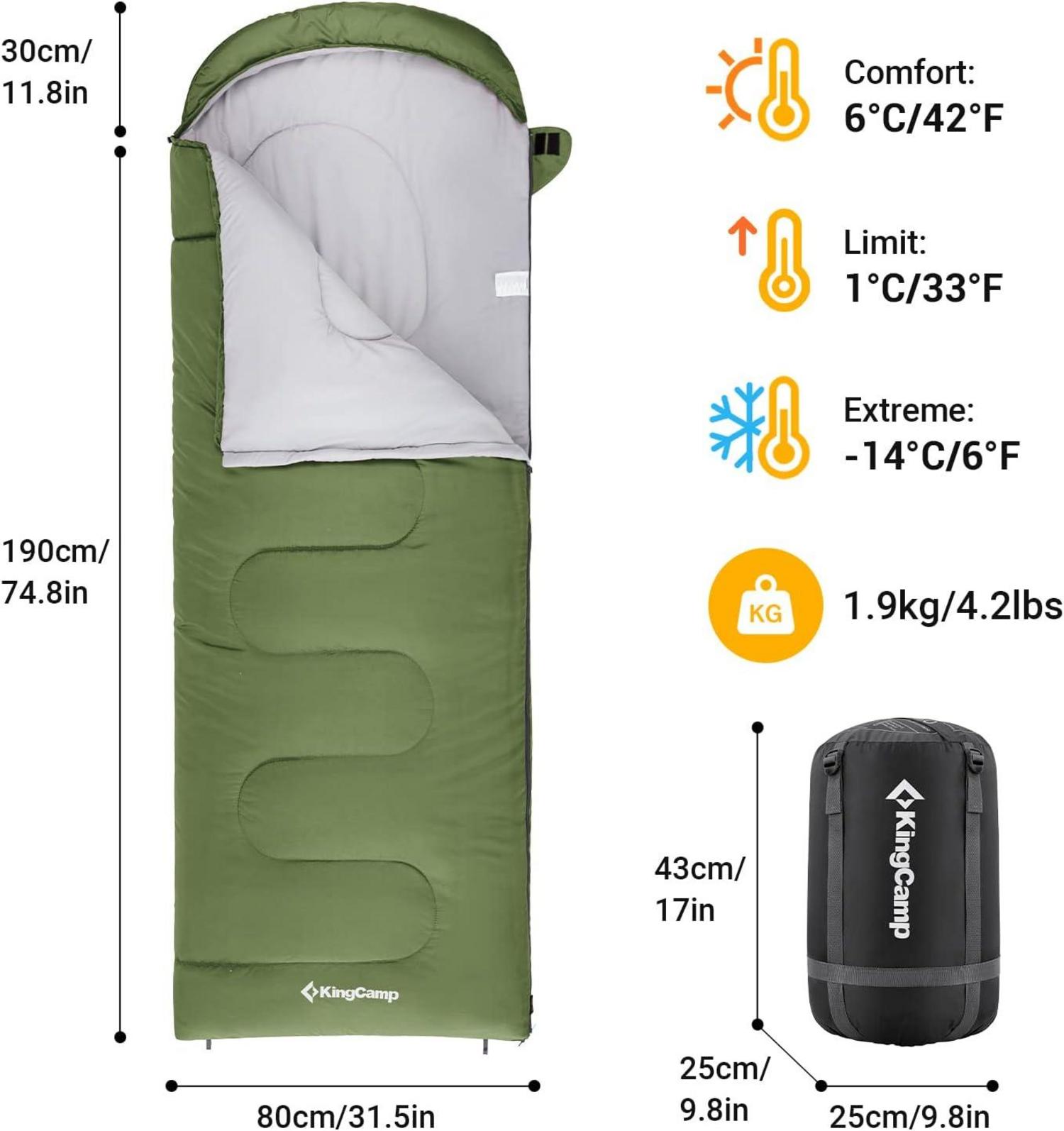 Winter Schlafsack KingCamp Deckenschlafsack Outdoor Camping