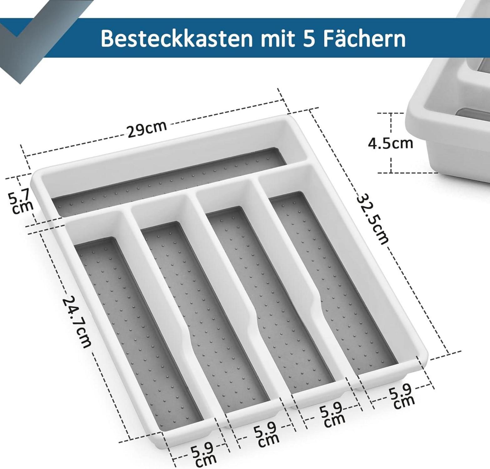 Kunststoff Besteckeinsatz mit 5