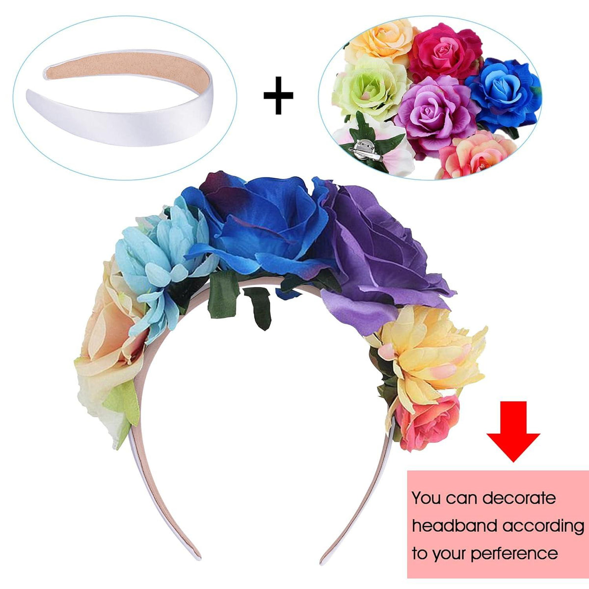 Satin Haarreifen 12 Stück 3cm Stirnbänder für Frauen Mädchen - 12 Farben