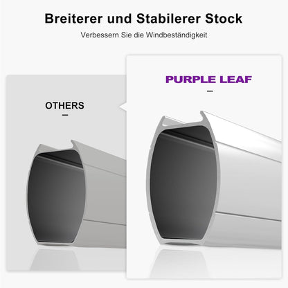 PURPLE LEAF Sonnenschirm Ampelschirm 330cm 360° Rotation Grau