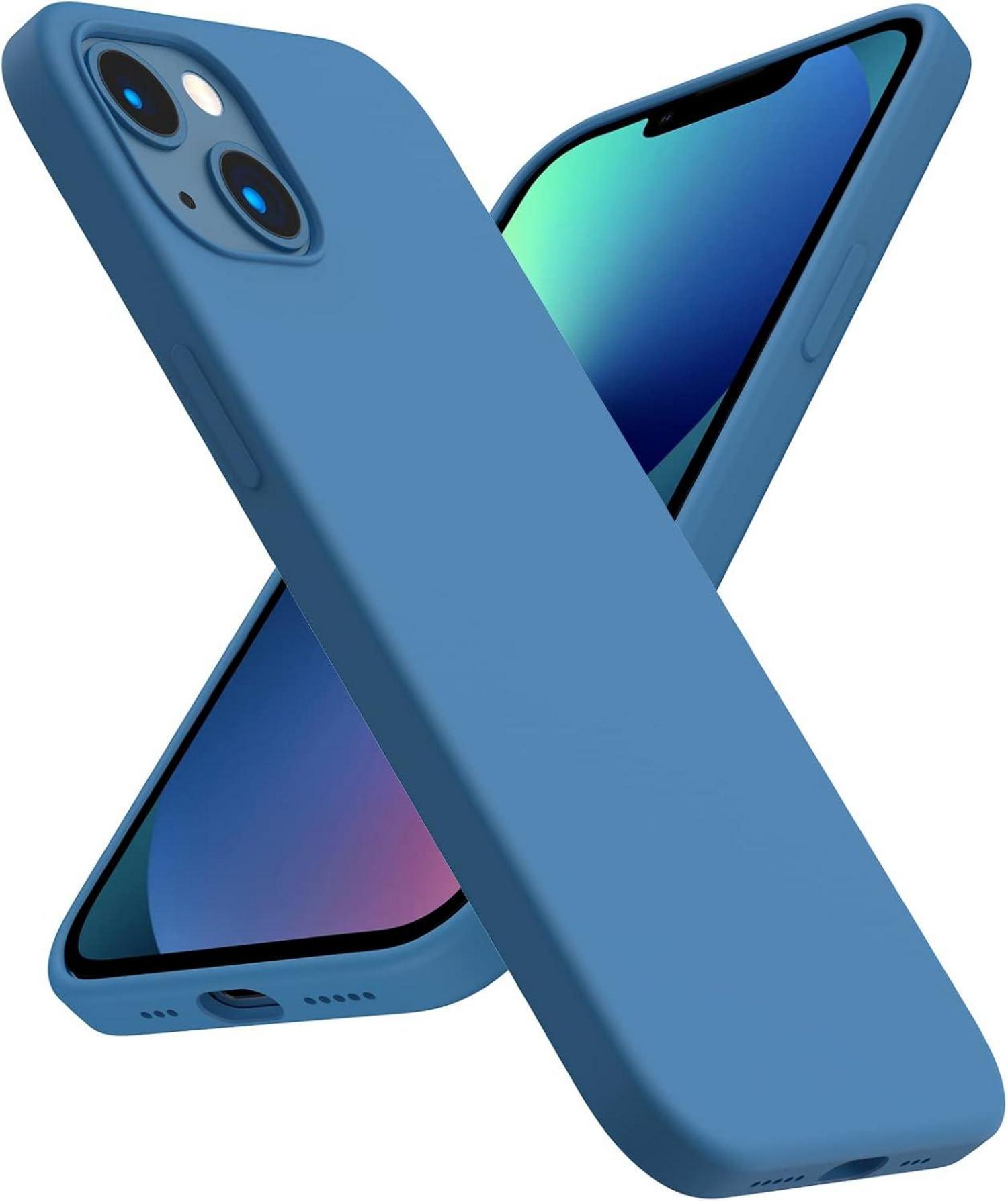 iPhone 13 Hülle Silikon 3-Layer Struktur Rundumschutz Blau