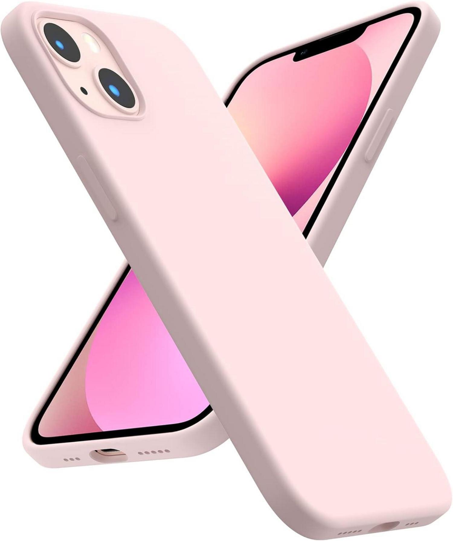 Schutzhülle iPhone 13 Silikon Liquid Soft Rundumschutz - Kalkrosa