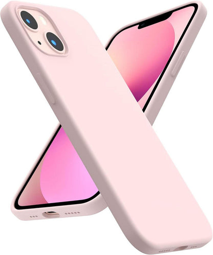 Schutzhülle iPhone 13 Silikon Liquid Soft Rundumschutz - Kalkrosa