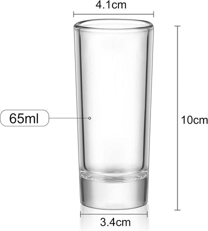 24er Schnapsgläser-Set 60ml transparent hochwertiges Kristallglas