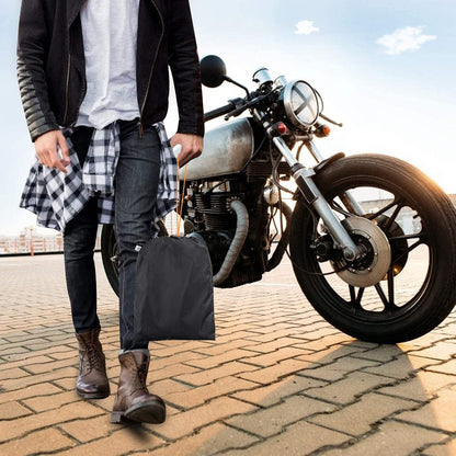 Motorradabdeckung 300D wasserdicht Oxford Schutzhülle XL 230x95x125cm Silber Schwarz