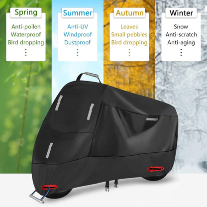 Motorradabdeckung 300D Wasserdicht Outdoor Abdeckplane XXL 245x95x125cm