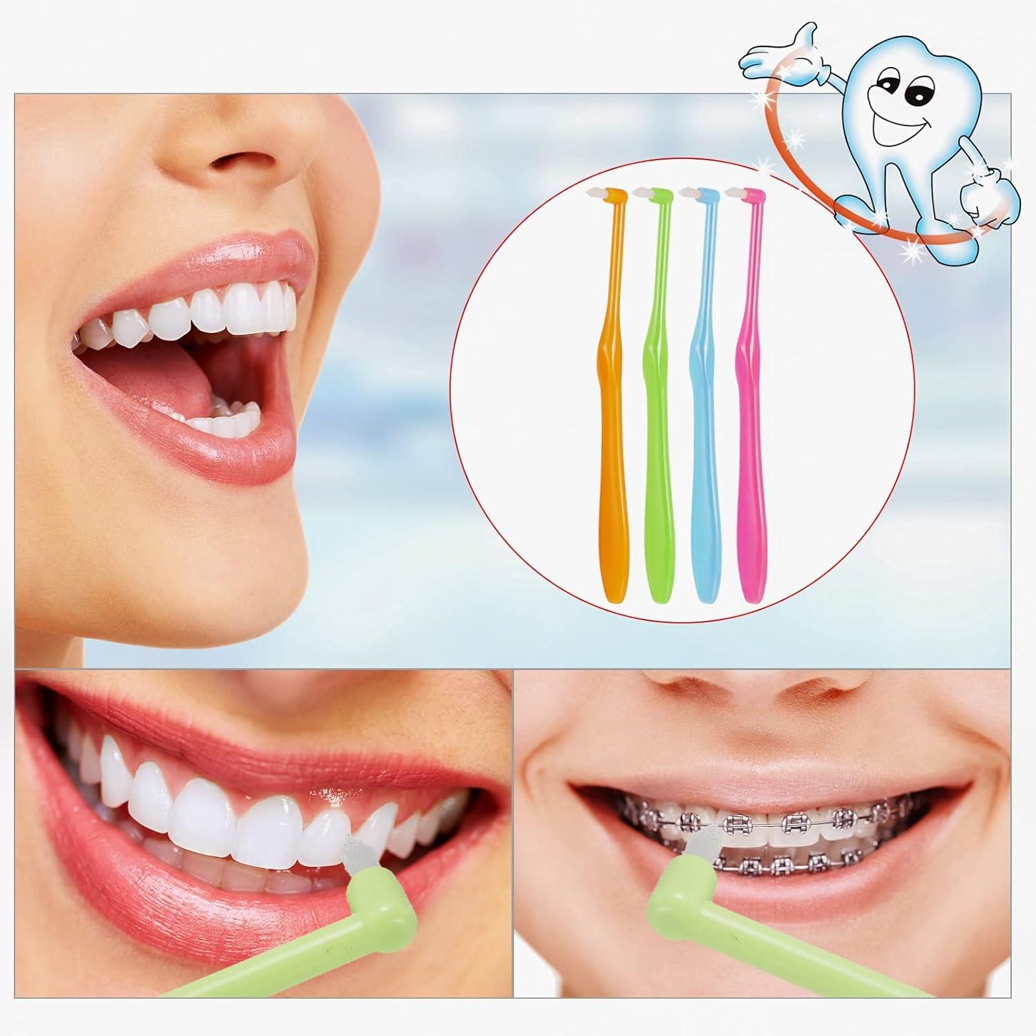 12er Set Tuft Einzelbüschel Zahnbürste Weich Interdental Bürste
