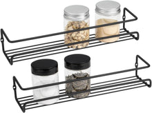 Wandgewürzregal Organizer 2er Pack Schwarz 29x7x5,5cm