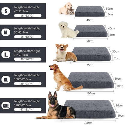Orthopädisches Hundebett mit Memory Foam & rutschfester Unterseite 2XL Dunkelgrau