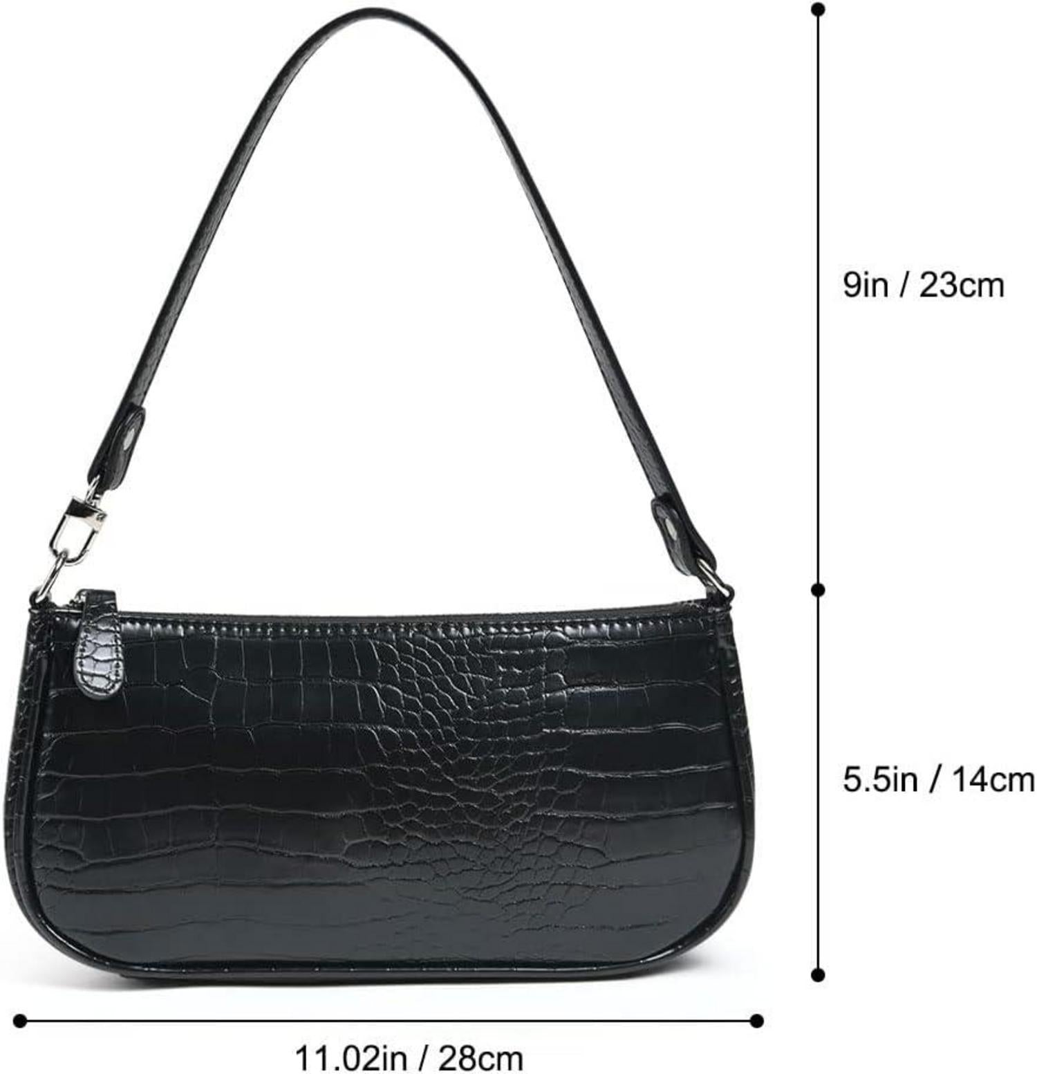 Retro Umhängetasche Krokoprägung Damen Schultertasche