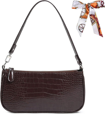 Umhängetasche Retro Krokoprägung Classic Schultertasche Crossbody Bag