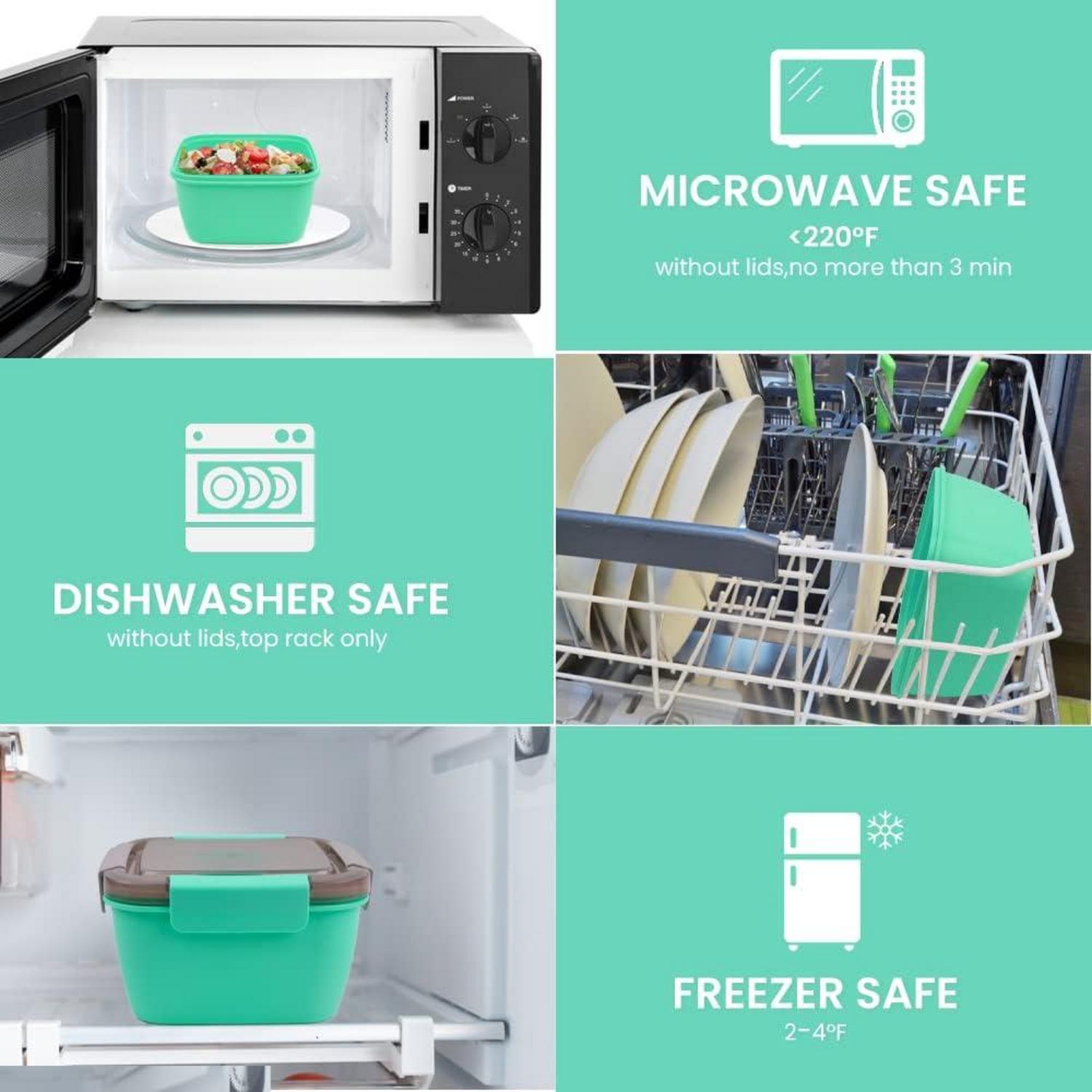 Bugucat Brotzeitdose Lunchbox 1500ML Auslaufsicher Salatschüssel Snackbox